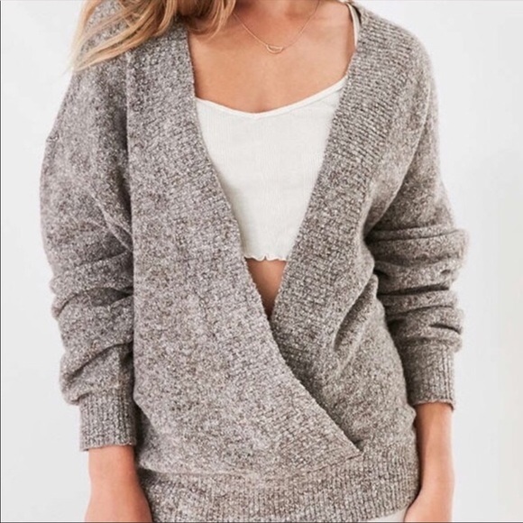 Urban Outfitters Surplice Sweater Knit Marled - Picture 3 of 7